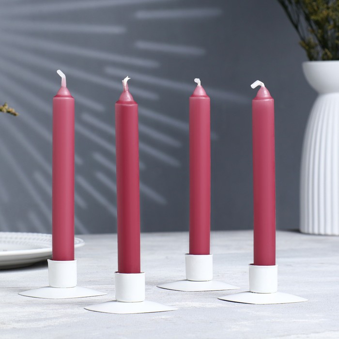Набор свечей столовых ароматических Вишня, 17,5 х 1,8 см, 40 г, 5 ч, 4 штуки