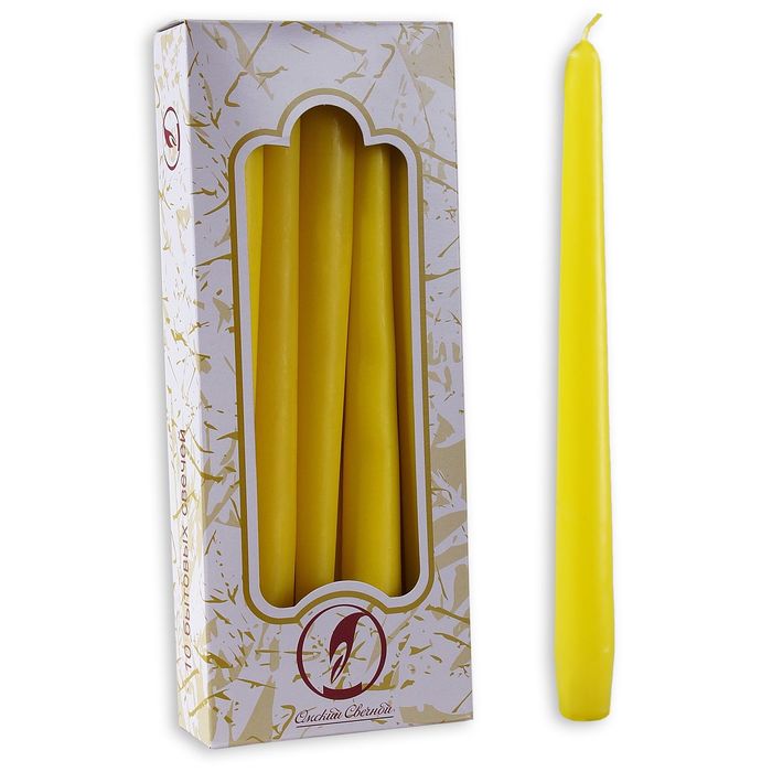 Набор свечей античных, 10 штук, жёлтый