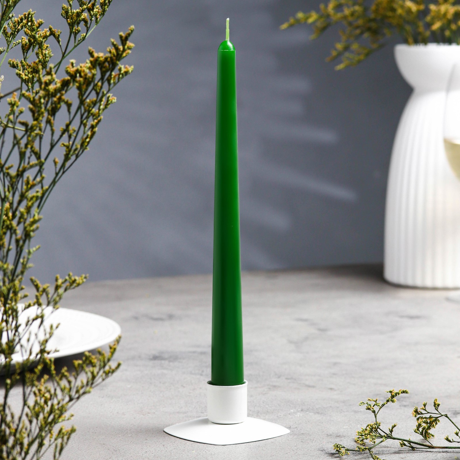 Свеча античная, 2,3х 24,5 см, 5 ч, 55 г, тёмно-зелёная 1575391 Свеча античная, 2,3х 24,5 см, 5 ч, 55 г, тёмно-зелёная 1575391