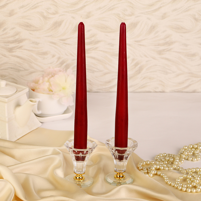 Свеча  античная бордовая