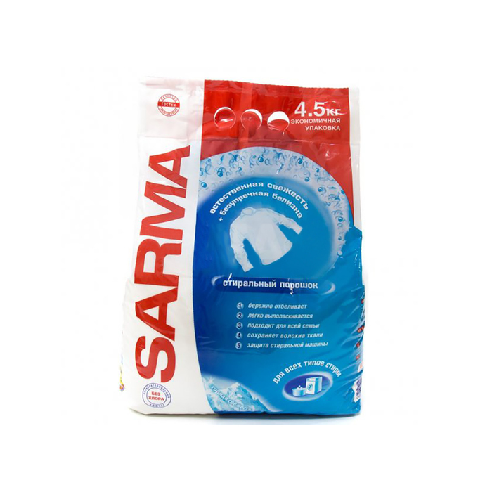 Стиральный порошок Sarma "Горная свежесть", универсальный, 4,5 кг