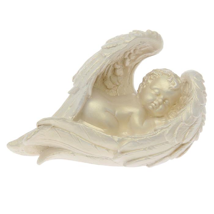 Статуэтка "Ангел в крыле" малая, перламутровая