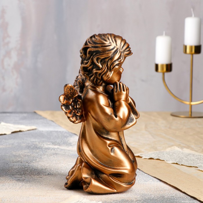 Статуэтка "Ангел молящийся в платье" бронза