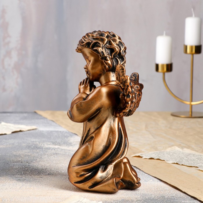 Статуэтка "Ангел молящийся в платье" бронза