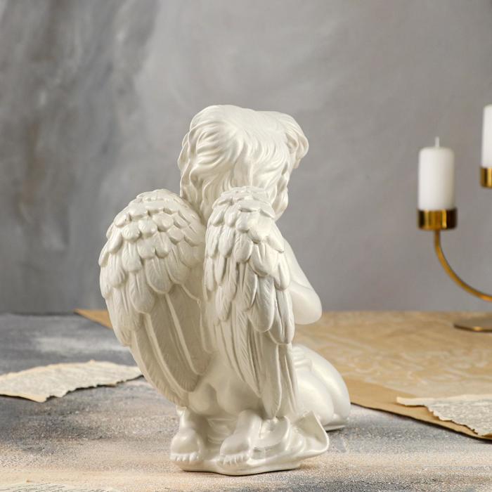 Статуэтка "Ангелы влюбленная пара" перламутровая