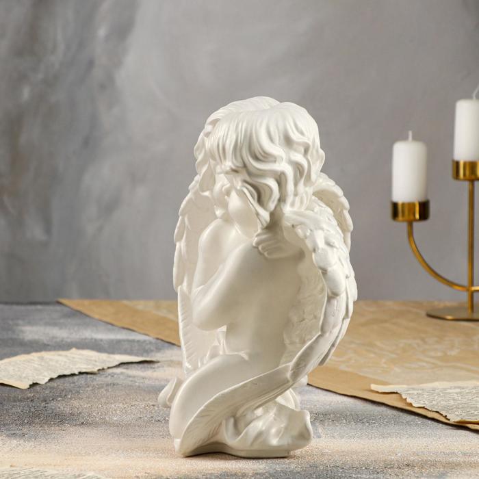 Статуэтка "Ангелы влюбленная пара" перламутровая