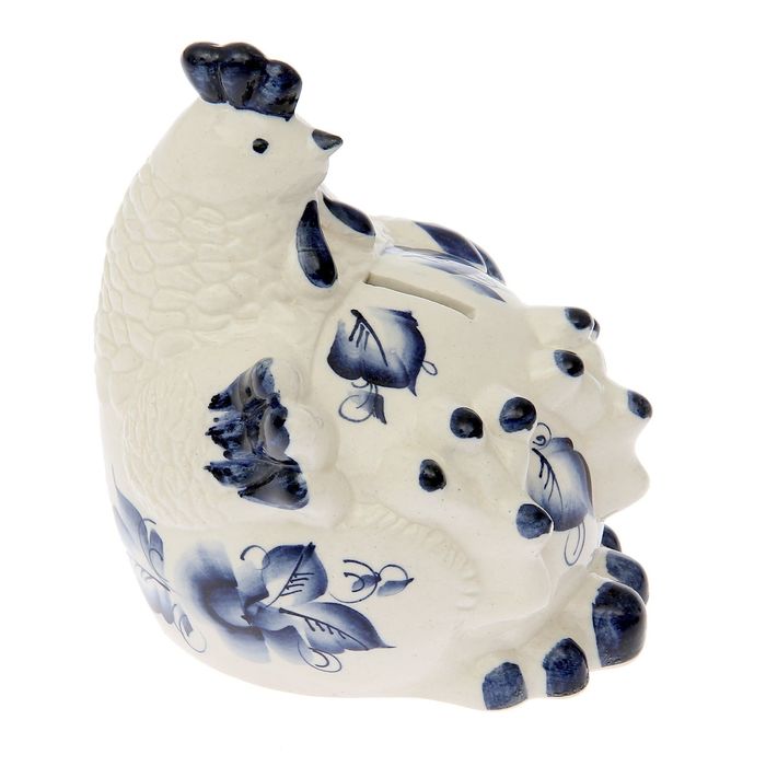 Копилка "Петух" гжель