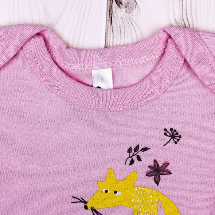 Боди с коротким рукавом, рост 68 см (24), цвет розовый (арт. 583Я-361_М)