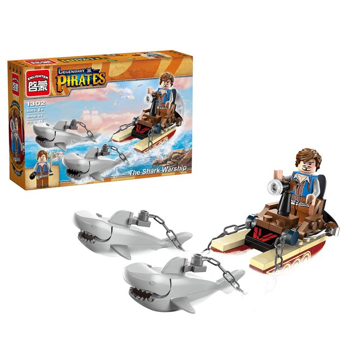 Конструктор «Капитан пиратов», 45 деталей и 1 минифигура