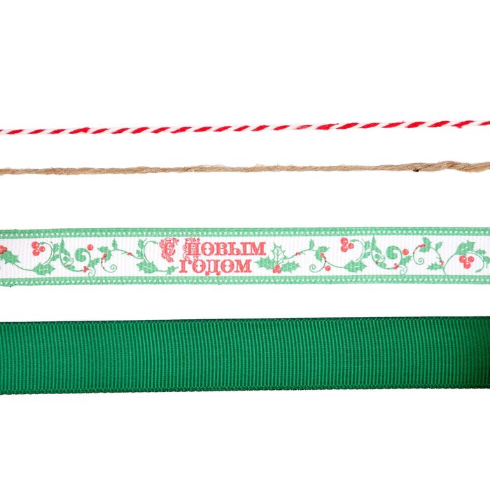 Лента декоративная в наборе «Новогоднее настроение», 4 шт × 2 м