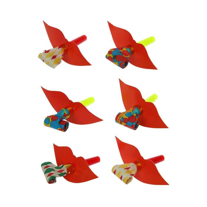 Карнавальный язычок "Усы" (набор 6 штук), цвета МИКС