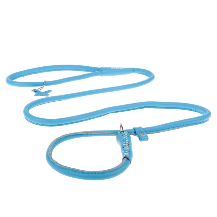Поводок-удавка CoLLaR Glomour, 1.35 м х 1 см, синий