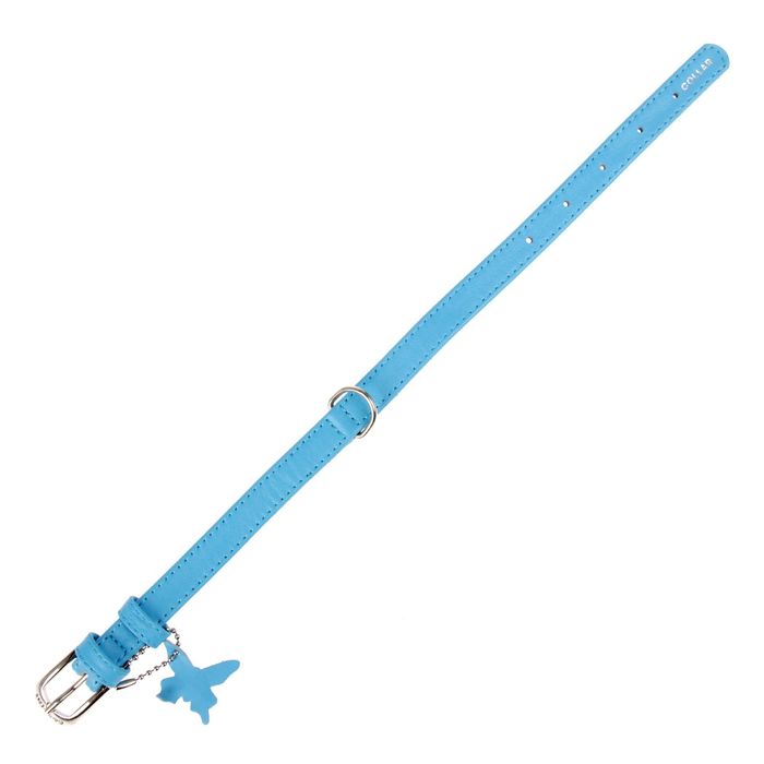 Ошейник неукрашенный CoLLaR Glomour, 27-36 х 1,5 см, синий