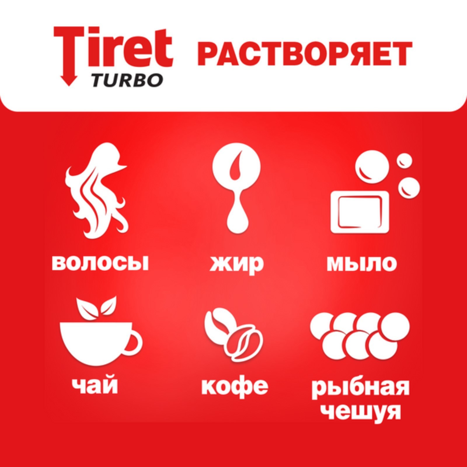 Tiret turbo гель для устранения сложных засоров