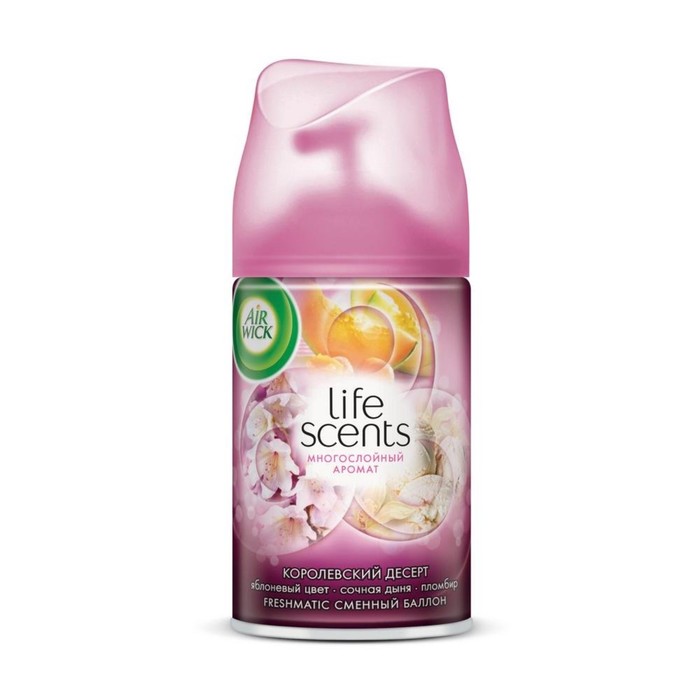 

Сменный баллон для автоматезированного освежителя воздоздуха Airwick Freshmatic "Королевский десерт"