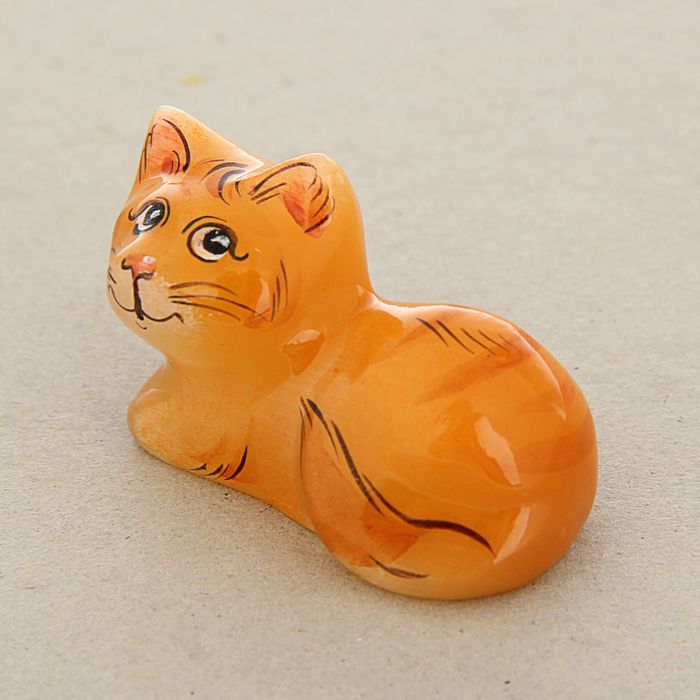 Сувенир «Кот Барсик», малый, селенит