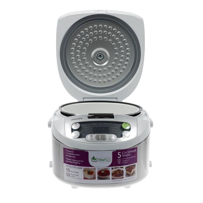 Мультиварка Philips HD3136/03, 980 Вт, 4 л, 14 программ, отложенный старт, мультиповар