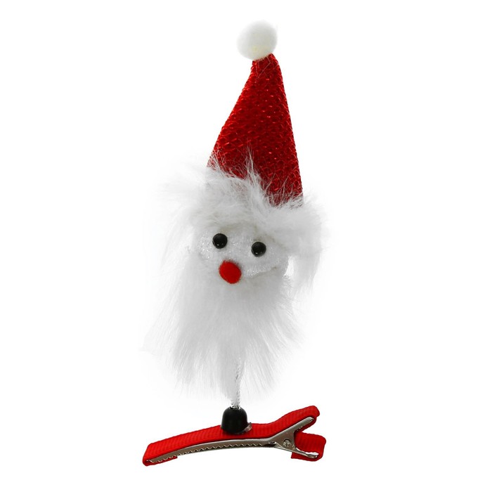 Карнавальный зажим "Дед Мороз в колпачке"