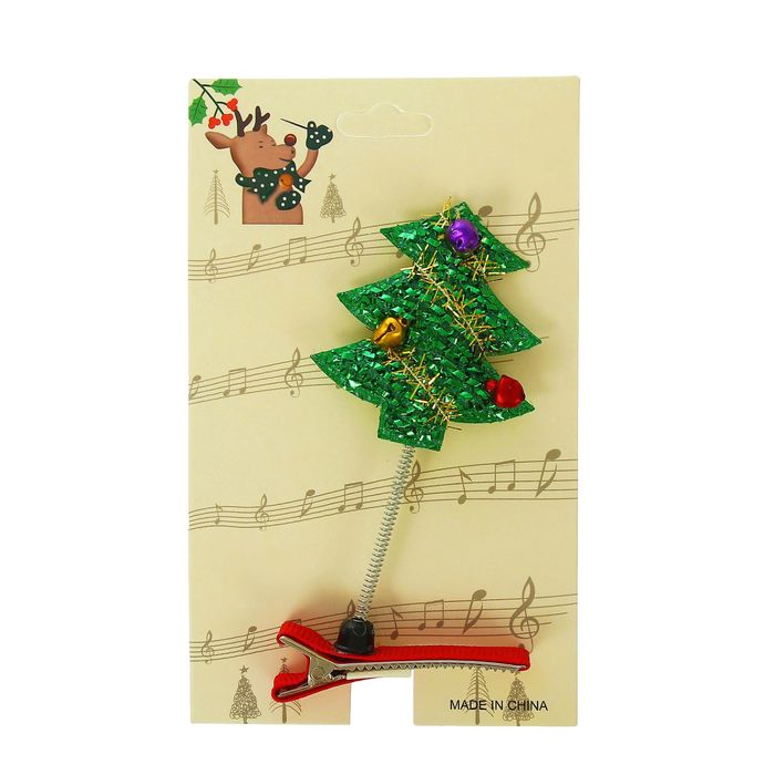 Карнавальный зажим "Ёлочка", цвета МИКС