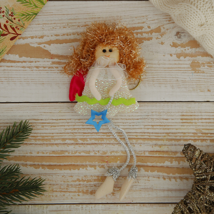 Мягкая ёлочная игрушка "Фея" со звёздочкой