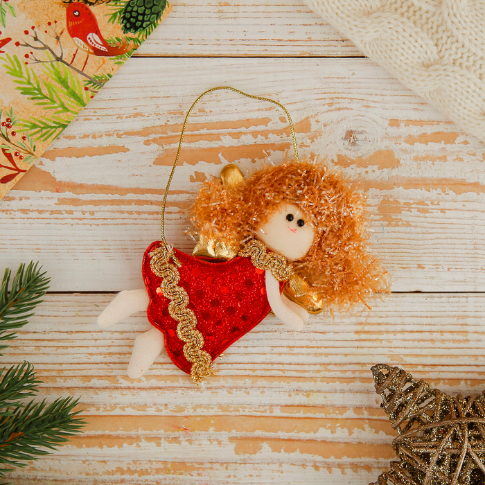 Мягкая ёлочная игрушка "Летящая девочка"