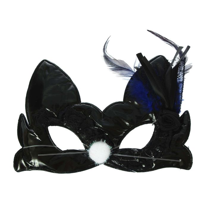 Карнавальная маска "Черная кошка"