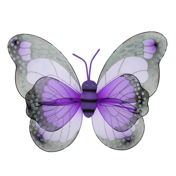 фото Карнавальные крылья «бабочка», для детей, цвет фиолетовый страна карнавалия