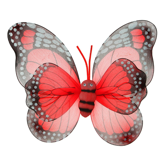 Карнавальные крылья «Бабочка», для детей, цвет красный