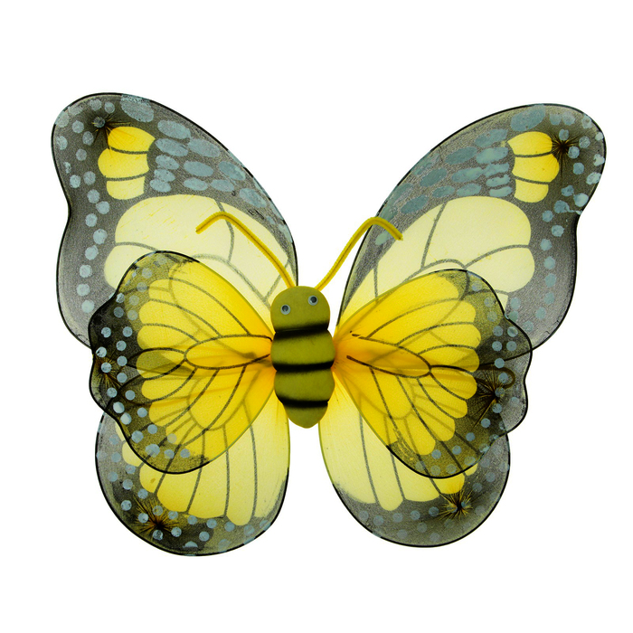 Карнавальные крылья «Бабочка», для детей, цвет жёлтый