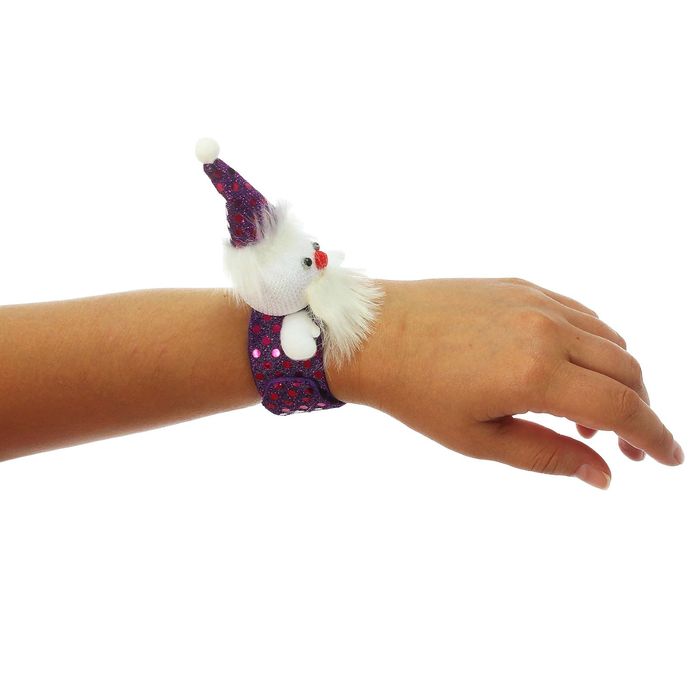 Новогодний браслет "Снеговик"