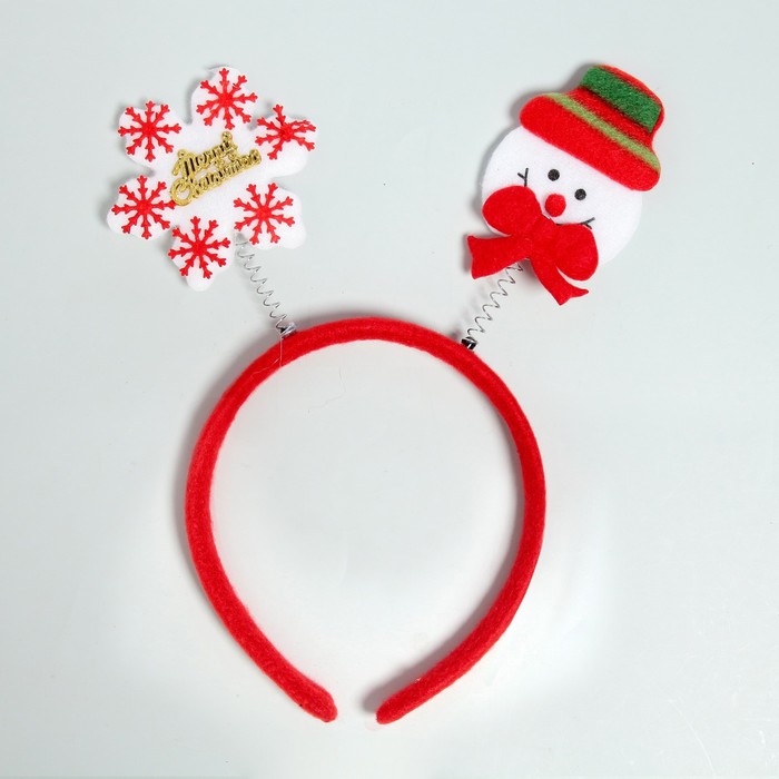 Карнавальный ободок "Снеговик со звездой"