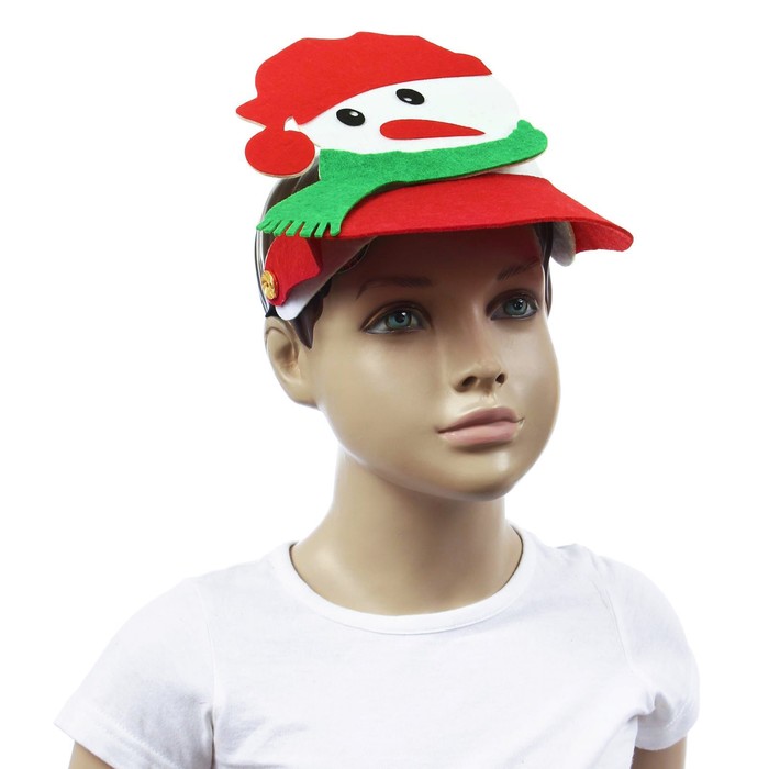 Карнавальный козырёк "Снеговик"