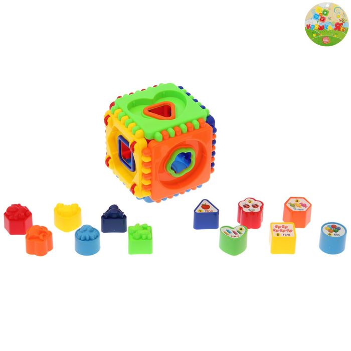 Развивающая игрушка «Сортер-куб», 12 элементов