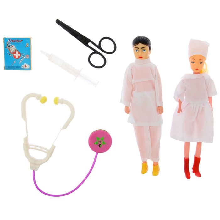 Игровой набор кукол "Скорая помощь" с аксессуарами, МИКС
