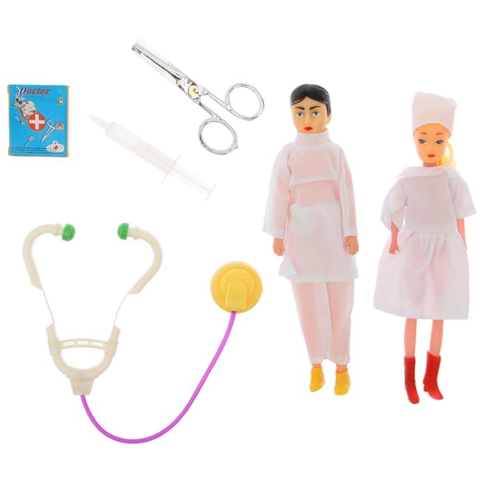 Игровой набор кукол "Скорая помощь" с аксессуарами, МИКС