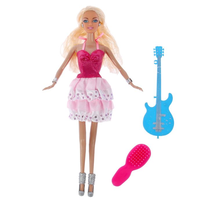 Кукла модель "Анна", с гитарой, с аксессуарами, МИКС