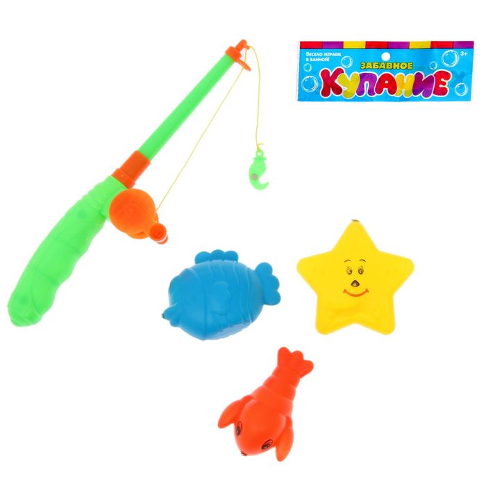 Рыбалка магнитная "Весёлая рыбалка", 4 предмета
