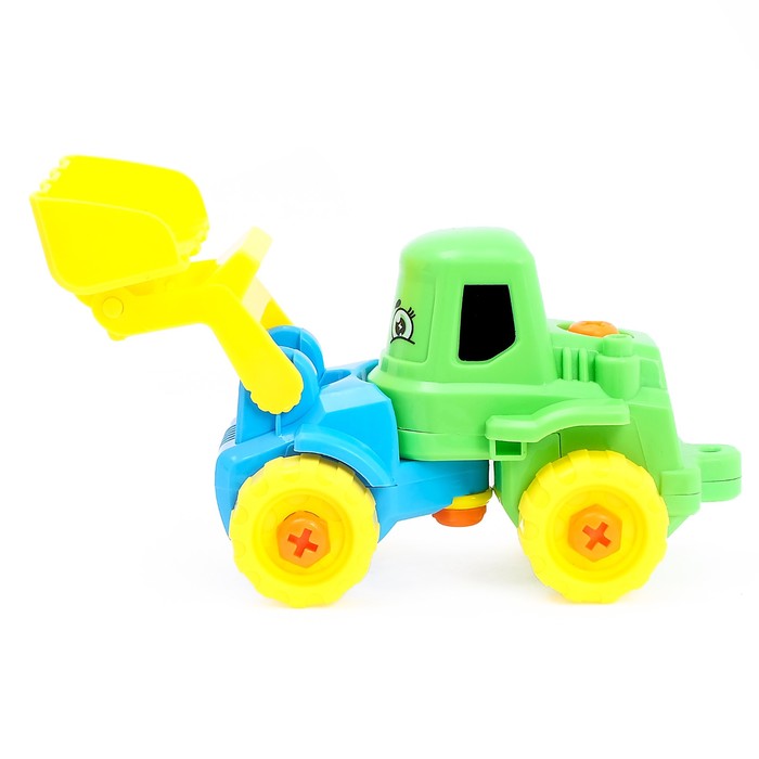 Конструктор с болтовым соединением «Трактор», 26 деталей, МИКС