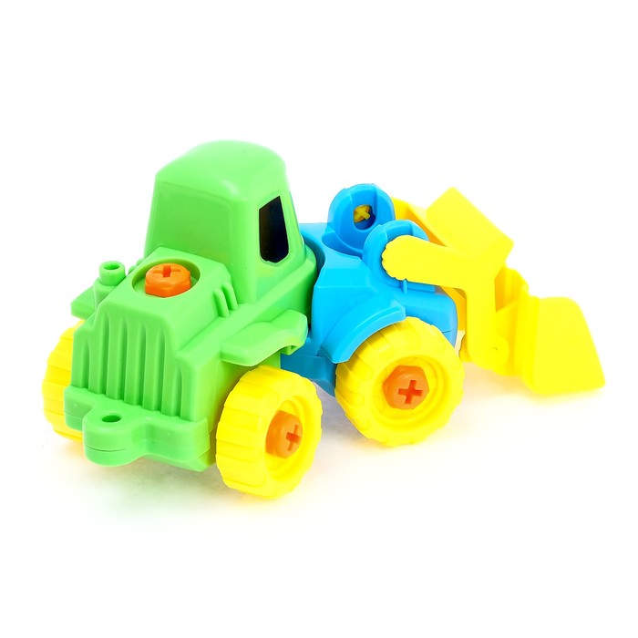 Конструктор с болтовым соединением «Трактор», 26 деталей, МИКС