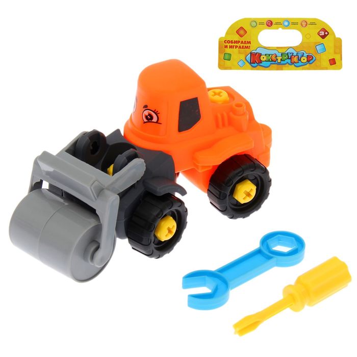 Конструктор с болтовым соединением «Трактор», 26 деталей, МИКС