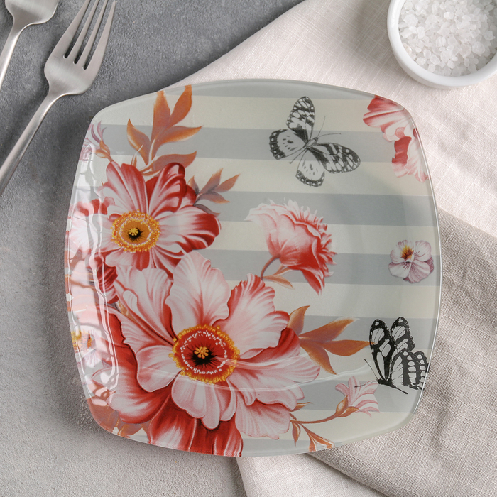 Тарелка десертная 20 см "Полоска"