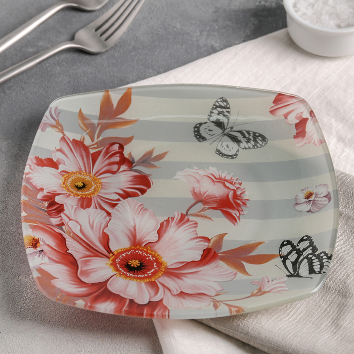 Тарелка десертная 20 см "Полоска"