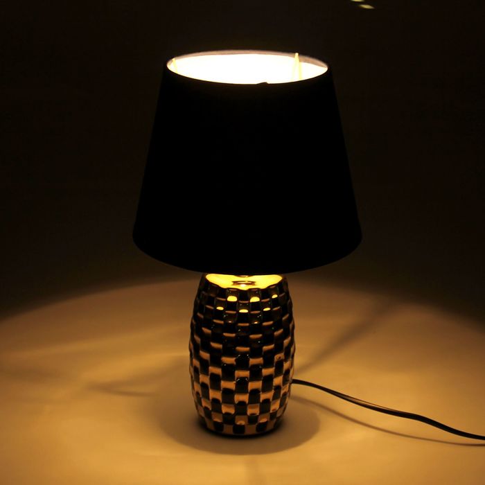 Лампа настольная "Шахматка", кобальт