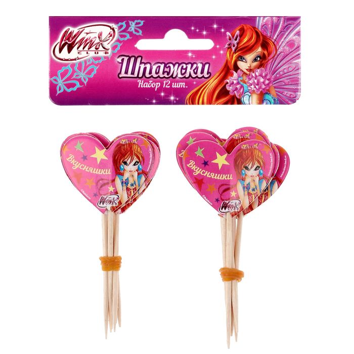 Шпажки "Вкусняшки", феи ВИНКС, Блум (набор 12 шт)