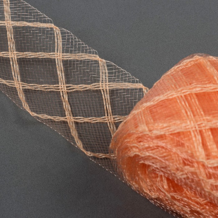 Регилин плоский "Клетка", 45мм, 22±1м, цвет светло-коричневый