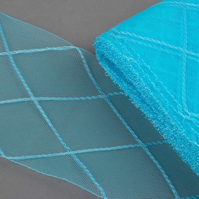 Регилин плоский "Клетка", большая, 160мм, 25±1м, цвет голубой