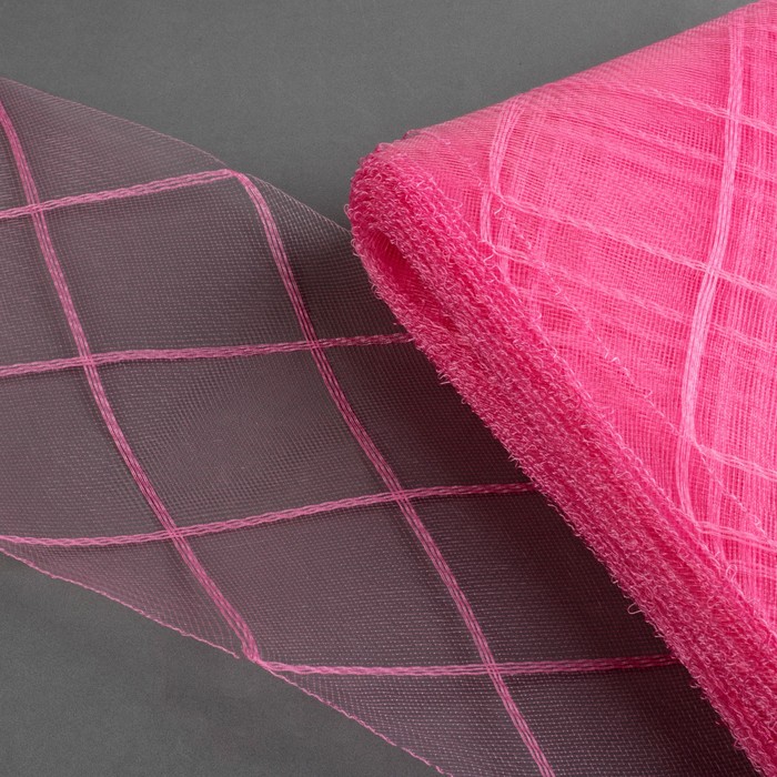 Регилин плоский "Клетка", большая, 160мм, 25±1м, цвет розовый