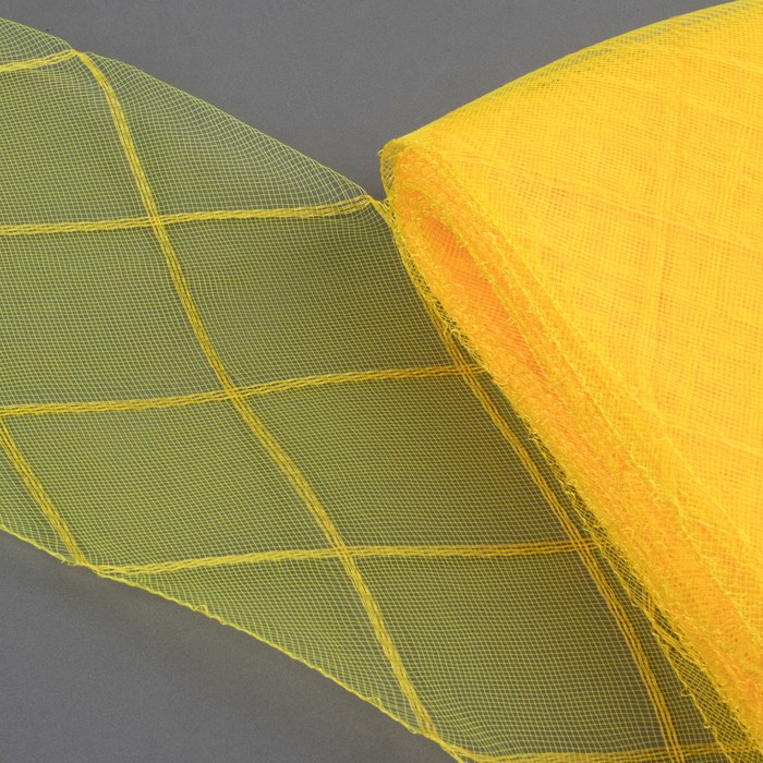 Регилин плоский "Клетка", большая, 160мм, 25±1м, цвет жёлтый