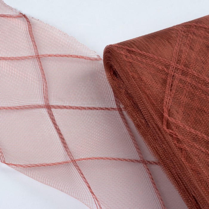 Регилин плоский "Клетка", большая, 160мм, 25±1м, цвет коричневый