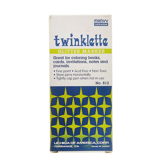 Фломастер для оформления Marvy 812 2.0 Glitter с блёстками жёлтый MAR812/G5
